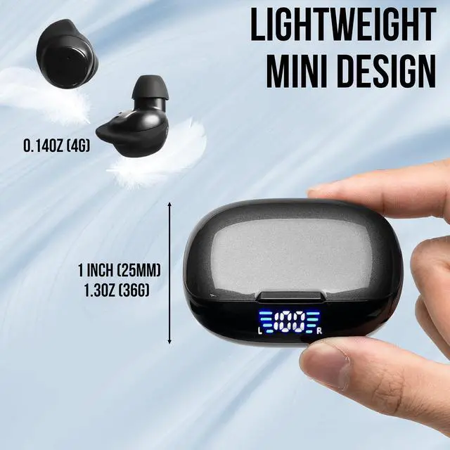 Alt view image 7 of 7 - Earbuds with Mic - Bluetooth 5.3 Headphones True Wireless IPX5 Waterproof Buds with Charging Case 50H Battery & Crystal Clear Stereo Sound