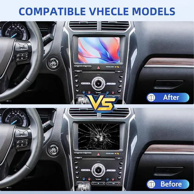 Alt view image 5 of 7 - DL3T-18B955-FA 8" LCD Touch Screen Display - Compatible with 2011-2016 Ford Explorer/F-150/F-250/Edge/Fusion/Expedition/Mustang - Sync 2 Navigation Screen Replacement