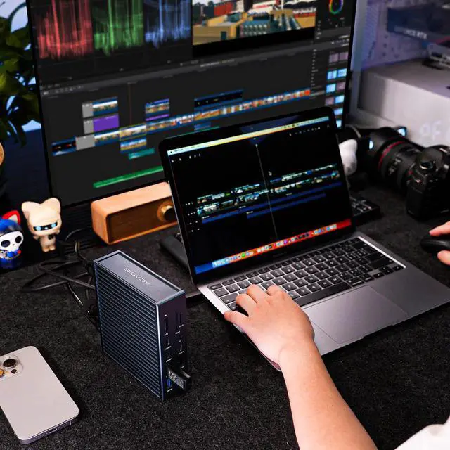 Alt view image 7 of 7 - Thunderbolt 4 Dock 21-IN-140gbps for MacBook Pro Docking Station Dual Monitor, 8K60Hz HDMI 2.5 GbE Ethernet SD/TF 4.010Gbps 7*USB C/A, 3.5mm Audio, 40Gbps Dock for Mac/Dell/HP/Lenovo/ThinkPad