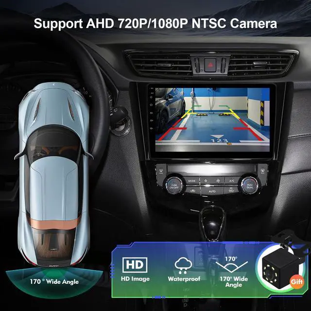Alt view image 4 of 6 - 4Core+32G 10.1 Inch IPS Touchscreen Android 14 Car Stereo for Nissan Rogue X-Trail Qashqai 2014-2018 with Wireless CarPlay & Android Auto Car Radio, Support WiFi 6, Bluetooth,5.4, Backup Camera, SWC