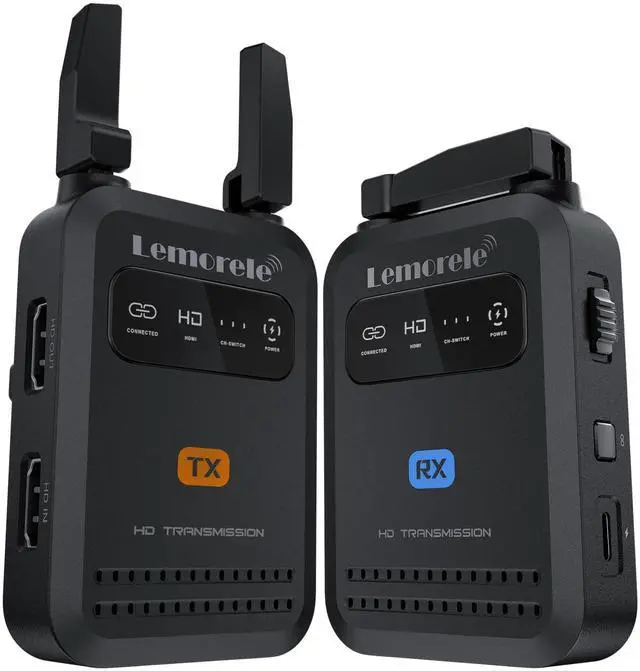 Main image of Wireless HDMI Transmitter Receiver 1080P 50ms Low Latency 656ft | 5GHz, HDMI Loop Out, Dual Power: NP-F & USB-C, Plug and Play, TUTUPlay App Preview for Camera Streaming Home Theater, 1TX+1RX