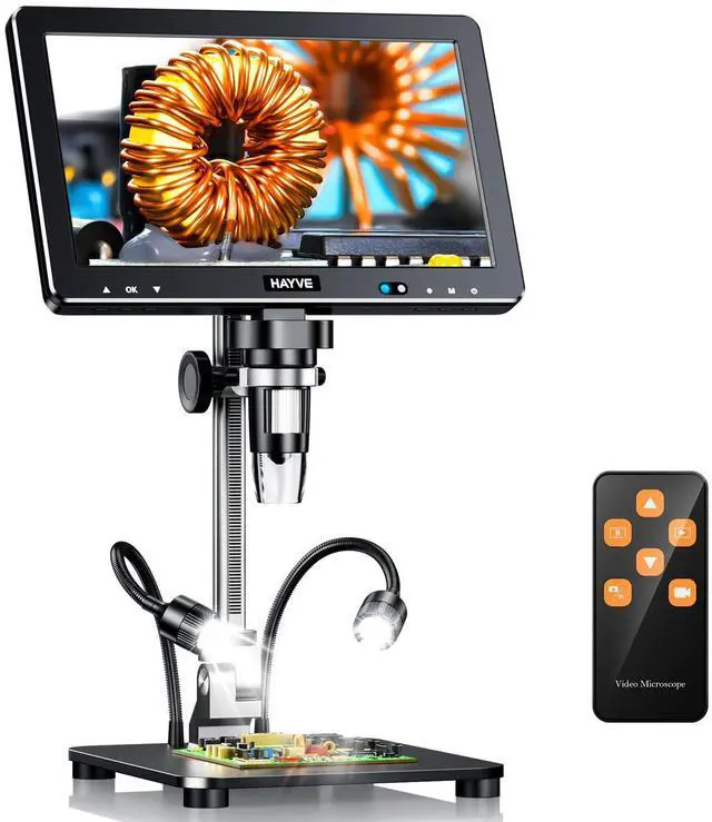 Main image of 10.1 Inch Digital Microscope 2000X Soldering Microscope for Repair | 16MP Ultra-Precise Focusing, 10 LED Lights, PC View