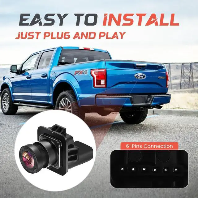 Alt view image 5 of 7 - Ford Edge Backup Camera OEM Kit, Rear View Camera for 2011 2012 2013 2014 2015 Ford Edge Accessories, Reverse Camera Back Up Nightvision Replacement OE BT4Z-19G490-B FL1T-19G490-AC BT4Z19G490