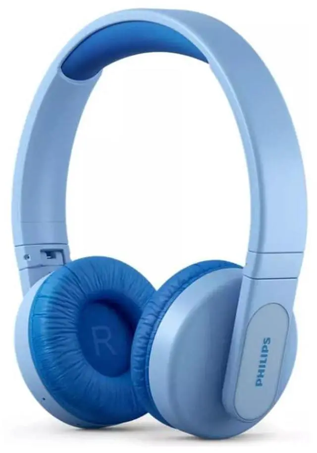 Main image of K4206 Kids Wireless On-Ear Headphones, Bluetooth + Cable Connection, 85dB Limit for Safer Hearing, Built-in Mic, 28 Hours Play time, Parental Controls via Headphones, Blue