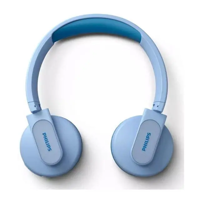 Alt view image 7 of 7 - K4206 Kids Wireless On-Ear Headphones, Bluetooth + Cable Connection, 85dB Limit for Safer Hearing, Built-in Mic, 28 Hours Play time, Parental Controls via Headphones, Blue