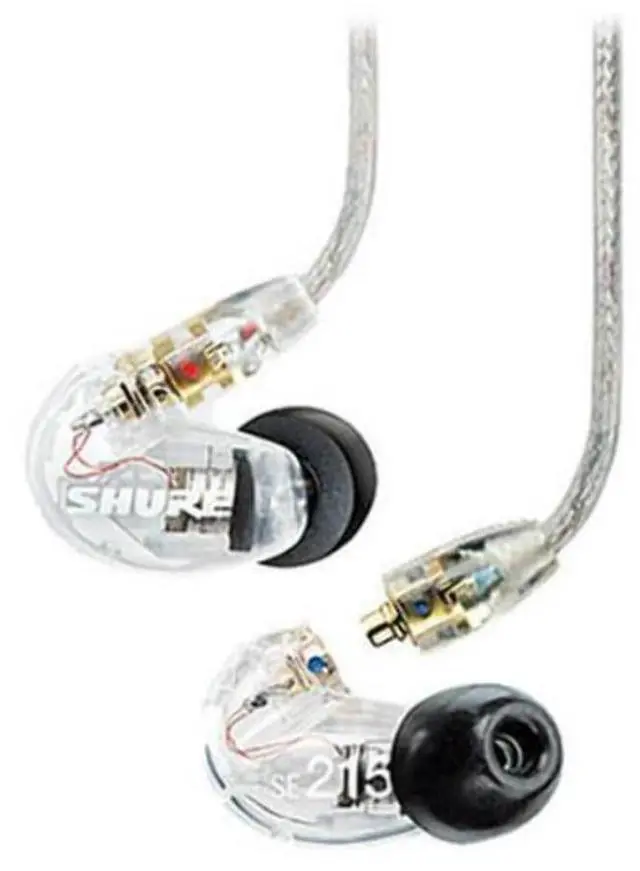 Main image of SE215-CL Sound Isolating In Ear Stereo Earphones (Clear) with 3 Pairs of Triple Flange Sleeves for Better Sound Isolation