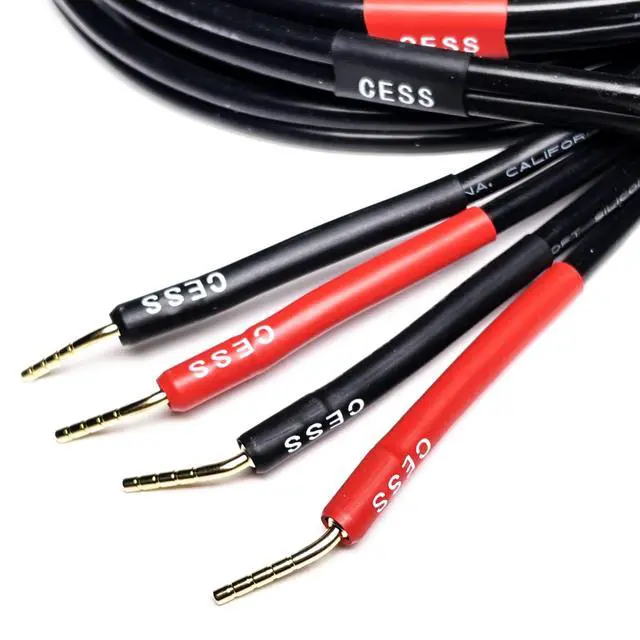 Alt view image 5 of 6 - Banana Plug to Pin Plug Speaker Cable, 12AWG, 3 ft, 2-Pack