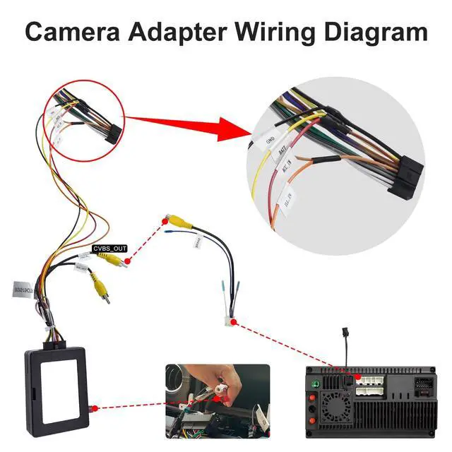 Alt view image 2 of 2 - Radio Backup Camera Factory Adapter for Jeep Wrangler JL & Gladiator JT 2018-2022 Dodge Ram 2019-2023