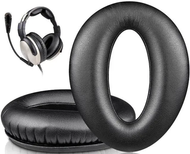Main image of Earpads for Lightspeed Zulu, Zulu2, Zulu3, Zulu PFX, Sierra, Delta Zulu Aviation Headsets, Softer Protein Leather, Noise Isolation Foam - Black