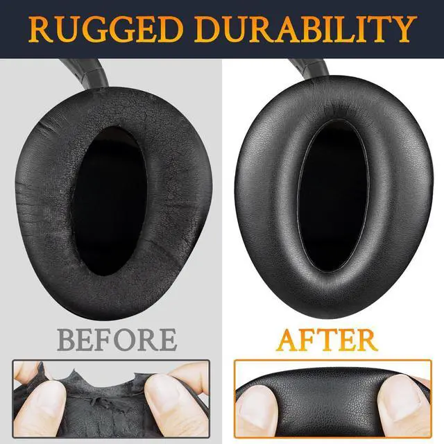 Alt view image 6 of 7 - Earpads for Lightspeed Zulu, Zulu2, Zulu3, Zulu PFX, Sierra, Delta Zulu Aviation Headsets, Softer Protein Leather, Noise Isolation Foam - Black