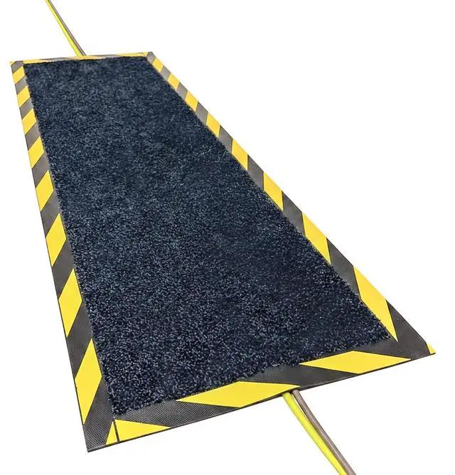 Main image of 47.2in x 15.7in - Nylon top Carpet and Rubber Backing Cables Cord Cover Mat