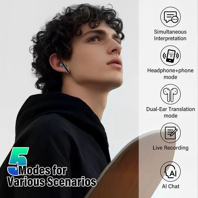 Alt view image 5 of 7 - Wireless Earbuds, Bluetooth 5.4 Headphones 48H Playtime Ear Buds, Bluetooth Earbuds Stereo with LED Display, Clear Call, IPX7 Waterproof in Ear Earphones with ENC Mic for Phones/Sports/Laptop, Black