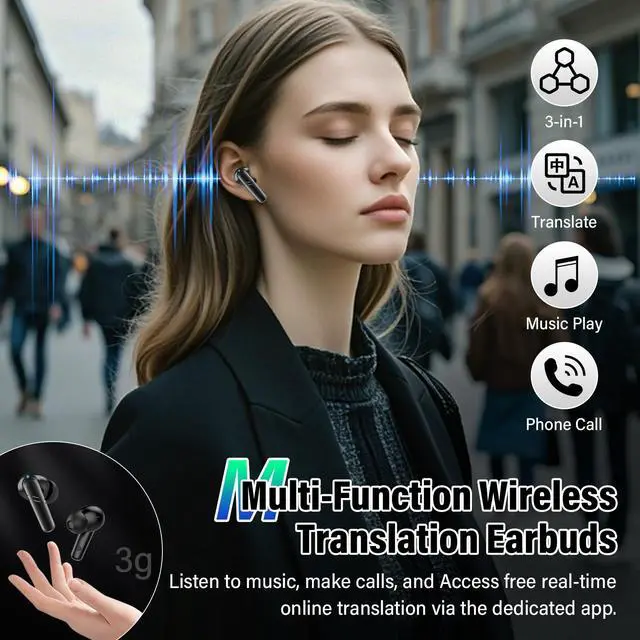 Alt view image 6 of 7 - Wireless Earbuds, Bluetooth 5.4 Headphones 48H Playtime Ear Buds, Bluetooth Earbuds Stereo with LED Display, Clear Call, IPX7 Waterproof in Ear Earphones with ENC Mic for Phones/Sports/Laptop, Black