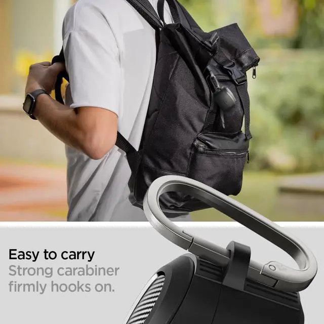 Alt view image 4 of 7 - Rugged Armor Designed for Sony WF-1000XM5 Case (2023) | TPU & PC Dual Layer, Drop Protection, Carbon-fiber Accent. Included Carabiner - Matte Black