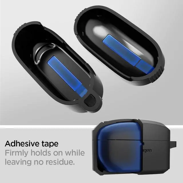 Alt view image 6 of 7 - Rugged Armor Designed for Sony WF-1000XM5 Case (2023) | TPU & PC Dual Layer, Drop Protection, Carbon-fiber Accent. Included Carabiner - Matte Black