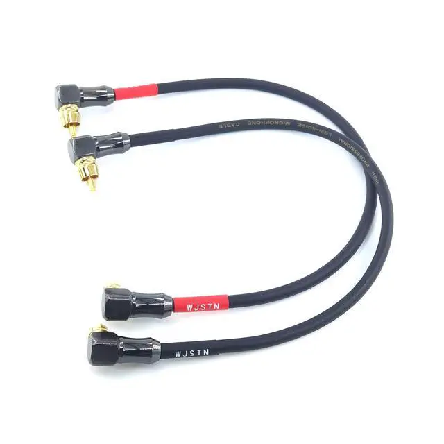 Alt view image 3 of 6 - 061 90 Degree Right Angle RCA Cable Male to Male Subwoofer Cable Digital Coaxial Audio Cable for Home Theater, Sound Bar, TV,and More 2Pack (1FT)