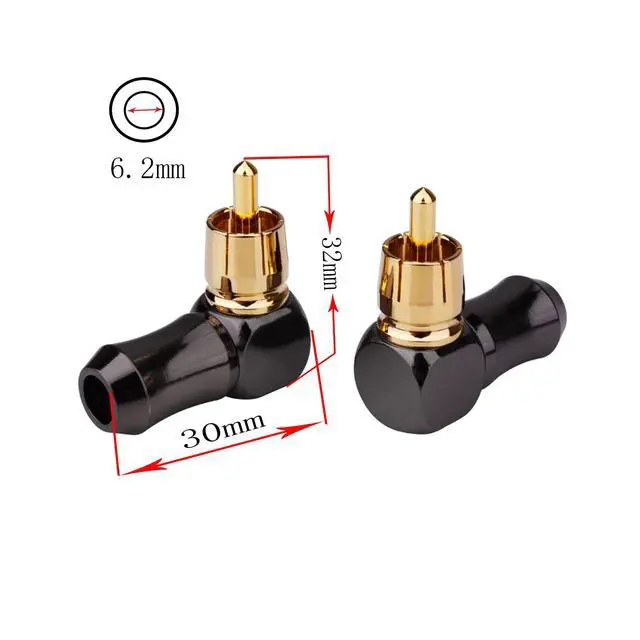 Alt view image 6 of 6 - 061 90 Degree Right Angle RCA Cable Male to Male Subwoofer Cable Digital Coaxial Audio Cable for Home Theater, Sound Bar, TV,and More 2Pack (1FT)