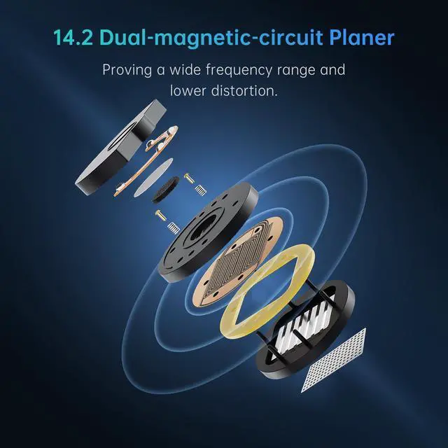Alt view image 2 of 7 - T10 Pro in-Ear Monitor, Dual Magnetic Circuit 14.2mm Planner Driver HiFi IEM Earphones, Wired Gaming Earbud with Full Metal Housing, Detachable OFC Cable for Singer Musician Audiophile(Silver)