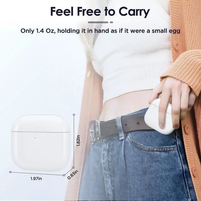 Alt view image 7 of 7 - Replacement Charge Case for Airpod 4 Charging Case(ANC) | USB-C Charging,whit Bluetooth Pairing Sync Button,Not Compatible with AirPods 4 Standard Model,Not including Headphones