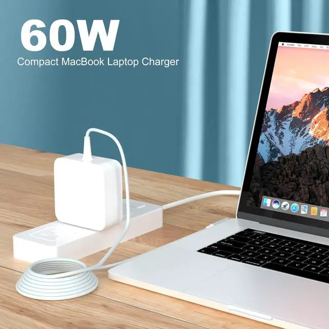 Alt view image 6 of 7 - MacBook Pro Charger, 60W L-Tip Mag 1 Power Adapter | Compatible with MacBook Pro 13" 2010-2012, MacBook 2009-2010, MacBook Air 11" 2010-2011,Mac Air 13 '' 2008-2011