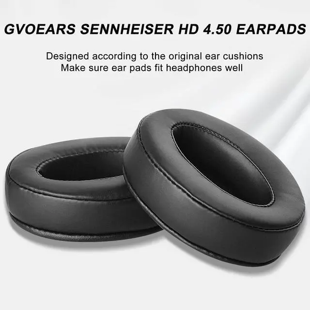 Alt view image 5 of 7 - Replacement Ear Pads for Sennheiser HD450BT / HD4.50BT / HD4.50SE - Black | Also for HD4.40BT / HD4.30G / HD4.20S / HD400S / HD350BT / HD458BT, Earpads with Durable Leather and Comfortable Sponge