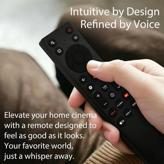 Alt view image 5 of 7 - Replacement Backlit Voice Control for TCL Google TV Remote, RC923A FMB1 | Backlit voice control replacement for compatible TCL Google TVs with app shortcuts, easy setup, convenient everyday control