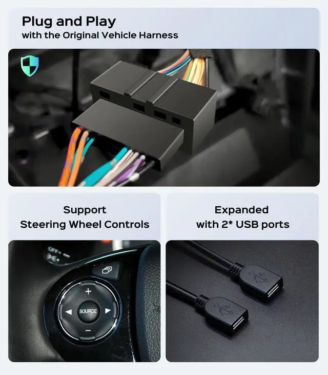 Alt view image 5 of 7 - Car Radio Stereo for Honda Accord 2013-2017, Wireless CarPlay Android Auto | 10.2 inch IPS HD touchscreen, 64G storage, 5G WiFi GPS navigation, phone link, Bluetooth, AM FM SWC, 1080P backup camera