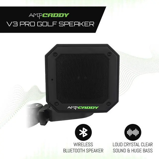 Alt view image 2 of 6 - Golf Bluetooth Speaker with Mount, Bluetooth Speaker and Mount with Loud Stereo Sound and Bass Boost, Extended Playtime and Range (V3 Pro - 15 Watts)