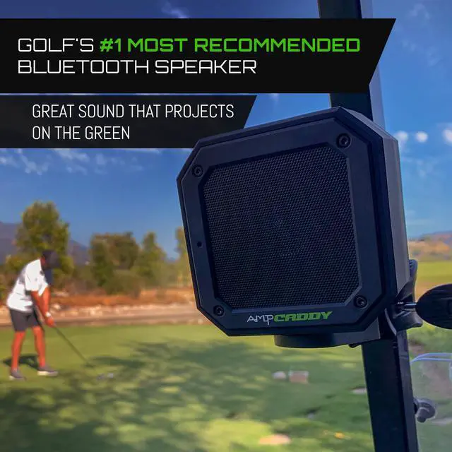 Alt view image 5 of 6 - Golf Bluetooth Speaker with Mount, Bluetooth Speaker and Mount with Loud Stereo Sound and Bass Boost, Extended Playtime and Range (V3 Pro - 15 Watts)