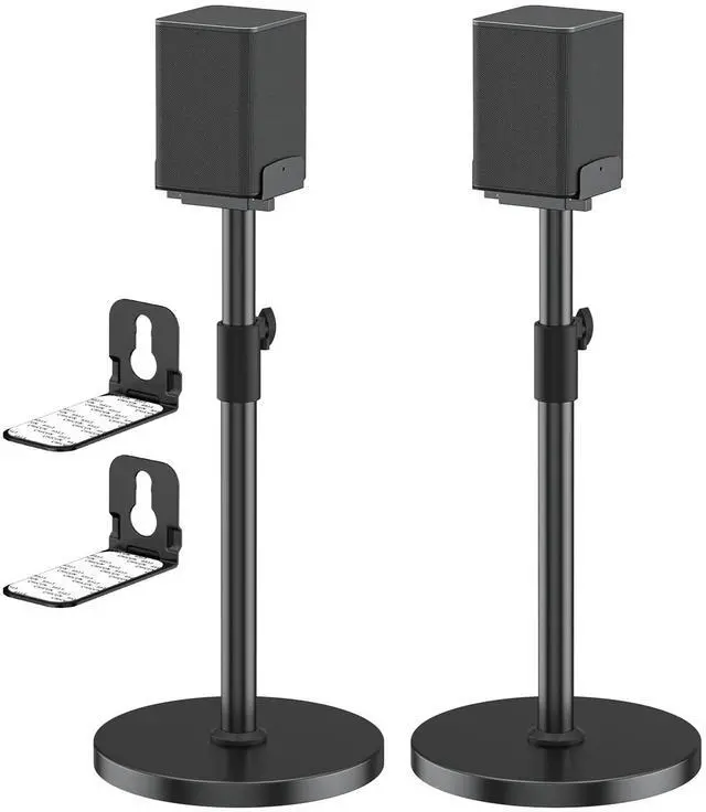 Main image of Heavy-Duty Speaker Stands Pair for LG Speaker Stands with LG Soundbar Mount - Height Adjustable Floor Speaker Stands for LG Surround Sound Speaker Stands SPQ8-S S95QR 578S1-S S78S2-S S65S3-S S55TR