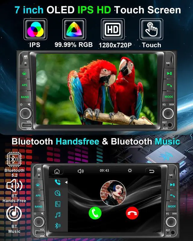 Alt view image 5 of 7 - Plug and Play Car Stereo Radio for Subaru Forester 2009-2015/Subaru Impreza 2008-2014/Subaru WRX 2008-2015/Subaru WRX STI 2008-2015/Subaru XV Crosstrek 2012-2015 Support Carplay/Android Auto/BT/AM/FM