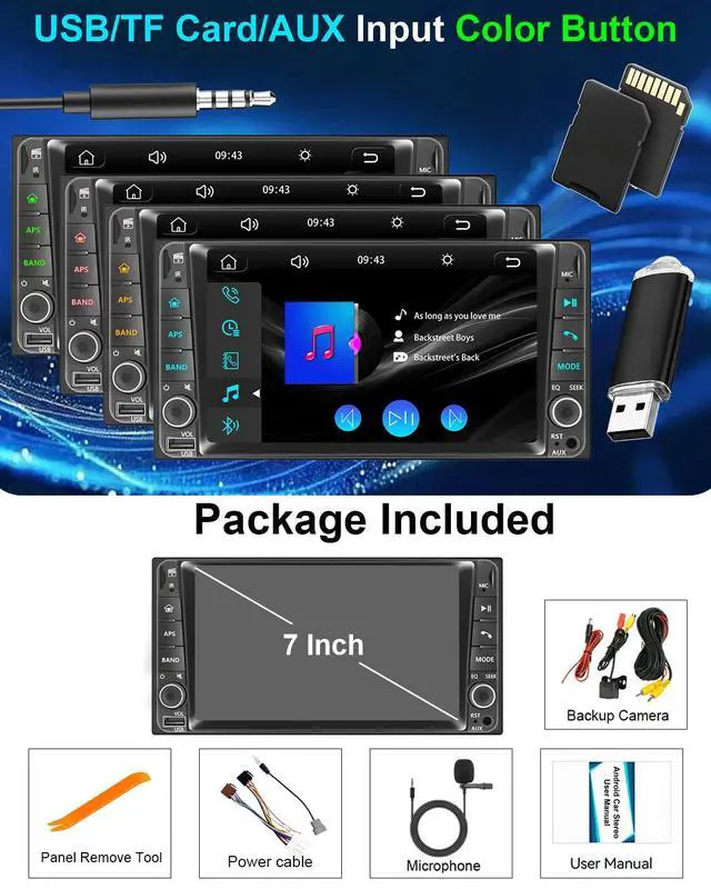 Alt view image 7 of 7 - Plug and Play Car Stereo Radio for Subaru Forester 2009-2015/Subaru Impreza 2008-2014/Subaru WRX 2008-2015/Subaru WRX STI 2008-2015/Subaru XV Crosstrek 2012-2015 Support Carplay/Android Auto/BT/AM/FM
