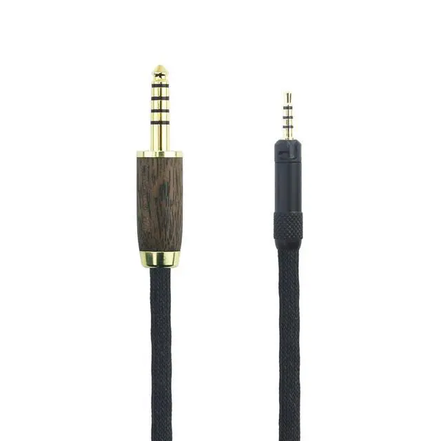 Alt view image 4 of 7 - 4.4mm Balanced Male 6N OCC Copper Silver Plated Cord 4.4mm Balanced Cable Compatible with Sennheiser HD598 HD598 SE, HD560s HD598 Cs, HD598 SR, HD599 HD620S Headphone Walnut Wood Shell