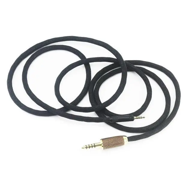 Alt view image 6 of 7 - 4.4mm Balanced Male 6N OCC Copper Silver Plated Cord 4.4mm Balanced Cable Compatible with Sennheiser HD598 HD598 SE, HD560s HD598 Cs, HD598 SR, HD599 HD620S Headphone Walnut Wood Shell