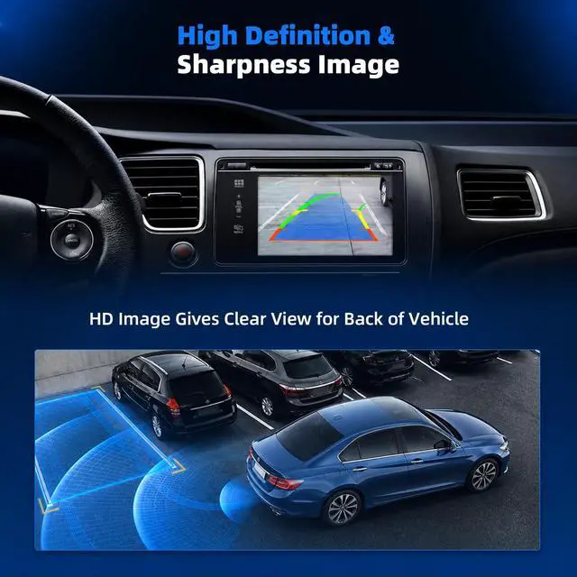 Alt view image 3 of 7 - Backup Camera Compatible with Chevy Malibu 2023 2024 1.5L 4Cyl, Rear Camera Reverse Parking Assist Installation Monitor Systems (Camera with Bracket)