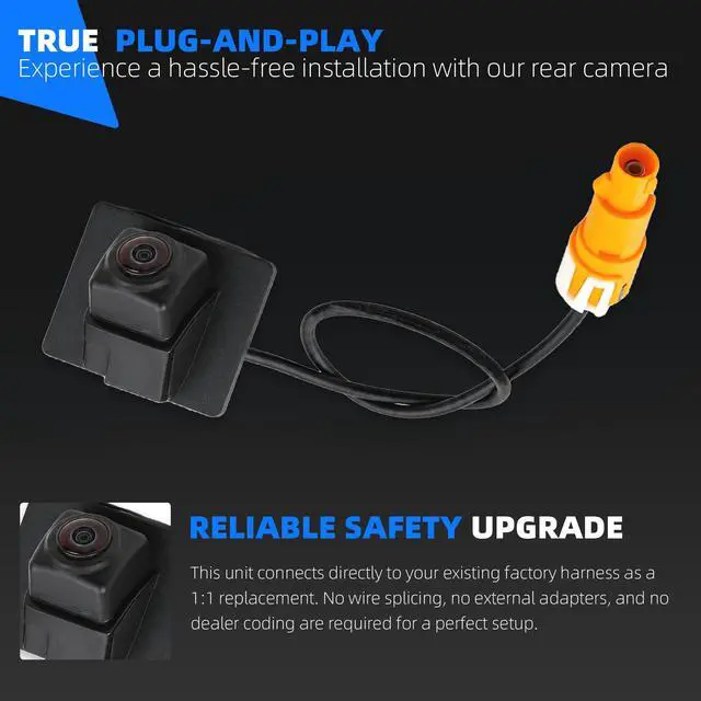 Alt view image 7 of 7 - Backup Camera Compatible with Chevy Malibu 2023 2024 1.5L 4Cyl, Rear Camera Reverse Parking Assist Installation Monitor Systems (Camera with Bracket)