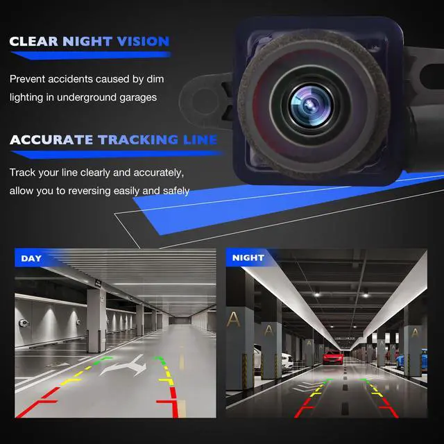 Alt view image 3 of 7 - Rear View Backup Camera Compatible with Chrysler Town Country 2011-2016 & Dodge Grand Caravan 2011-2020, Replace 4672639AA CH1960103, HD Color Night Vision Reverse Camera