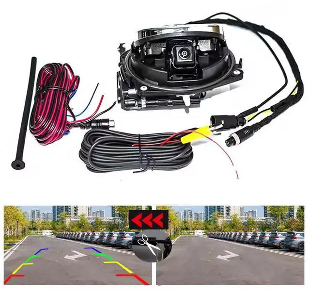 Alt view image 2 of 7 - Car Flipping Rearview Camera Compatible with Passat B8 B6 B7 Golf MK7 MK5 MK6 Reverse Parking HD Camera