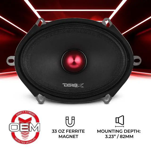 Alt view image 3 of 7 - PRO-X57.4BM 5x7 Mid-Range Loudspeaker with Aluminum Bullet 175W RMS, 350W Max, 4-Ohm Pro Audio Speaker for Vocals & Mids