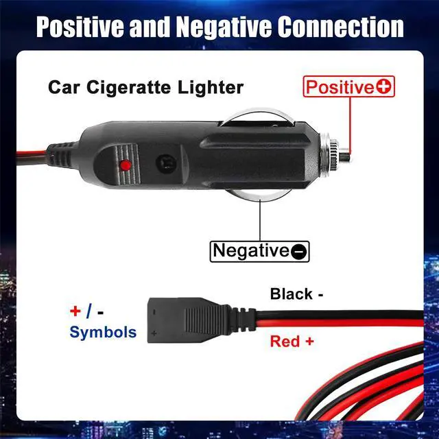 Alt view image 5 of 6 - 3 Pin CB Power Cord 12V Cigarette Lighter Cable 5Ft CB Radio Power Plug Connector for Cobra 29 Ltd Classic Uniden Bearcat CB Ham Radios Heavy Duty 2 Wire 15a Fuse Replacement, Black and Red