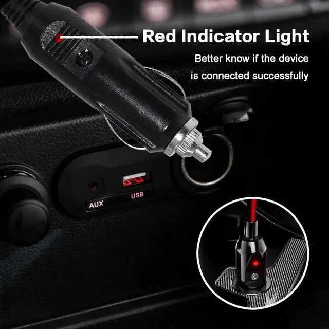 Alt view image 6 of 6 - 3 Pin CB Power Cord 12V Cigarette Lighter Cable 5Ft CB Radio Power Plug Connector for Cobra 29 Ltd Classic Uniden Bearcat CB Ham Radios Heavy Duty 2 Wire 15a Fuse Replacement, Black and Red