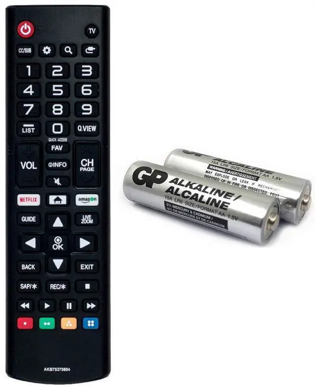 Main image of AKB75375604 Replacement TV Remote for LG TV (No Setup, Batteries Included) | 43UK6300PUE 32LK610BPUA 49UK6300PUE 55UK6300PUE 65UK6300PUE 75UK6570PUB 75SK8070PUA 55SK9000PUA 86UK6570PUB 43UK6250PUB