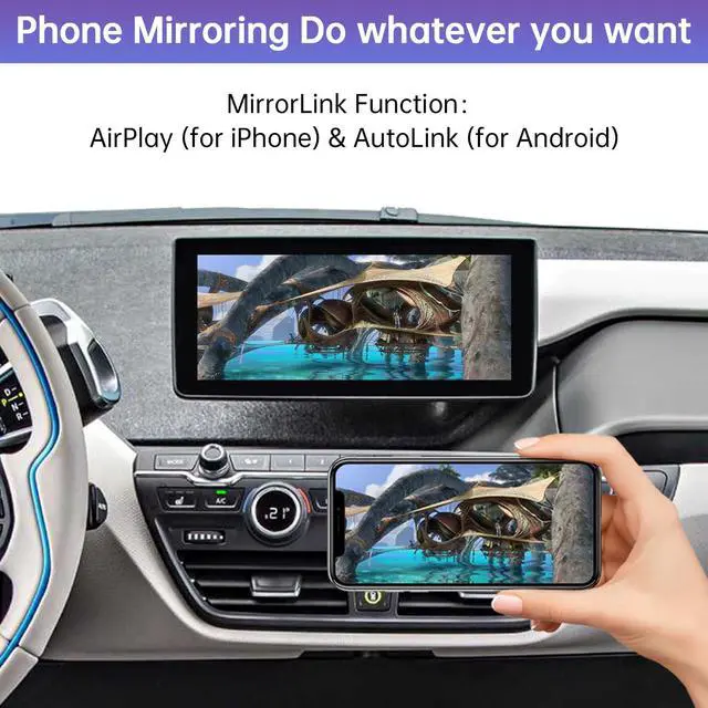 Alt view image 5 of 7 - Wireless CarPlay Interface Decoder for BMW I3 I01 2012-2017 NBT | CarPlay Retrofit Kit for BMW I3 with NBT, Support Wireless Carplay, Android Auto, MirrorLink