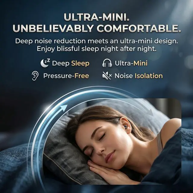 Alt view image 4 of 7 - Wireless Earbuds, 2 in 1 Case(Mini Sleep Earbuds & Semi-In-Ear Headphones), Bluetooth Earphones with LED Power Display,Smallest Invisible Earbuds for Small Ears Canals Side Sleepers, Sports, Work