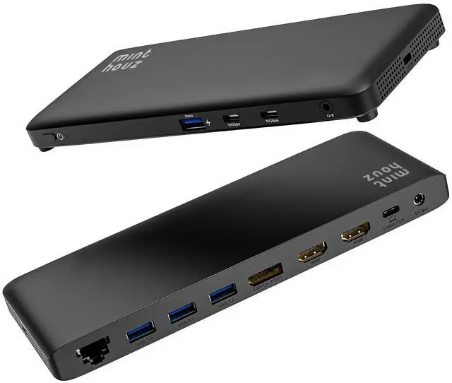 Main image of Laptop Docking Station, 12-in-1 USB-C Docking Station, Triple Display with 2xHDMI and 1xDP, 10 Gbps USB-C and 5 Gbps USB-A Data, Ethernet, Audio, 100W Charging for Dell, HP, Lenovo and More