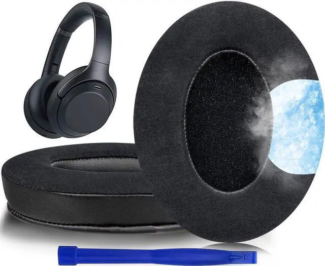 Main image of Cooling-Gel Replacement Earpads for Sony WH-1000XM3 (WH1000XM3) Over-Ear Headphones, Ear Pads Cushions with High-Density Noise Isolation Foam, Added Thickness - Black