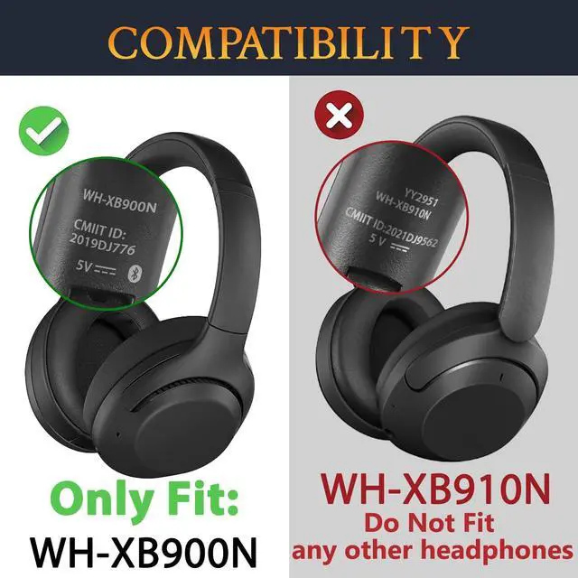 Alt view image 2 of 6 - Headband for Sony WH-XB900N Wireless Noise Canceling Headphones (Do Not Fit WH-XB910N), Replacement Headstrap Pad Repair Part - Black