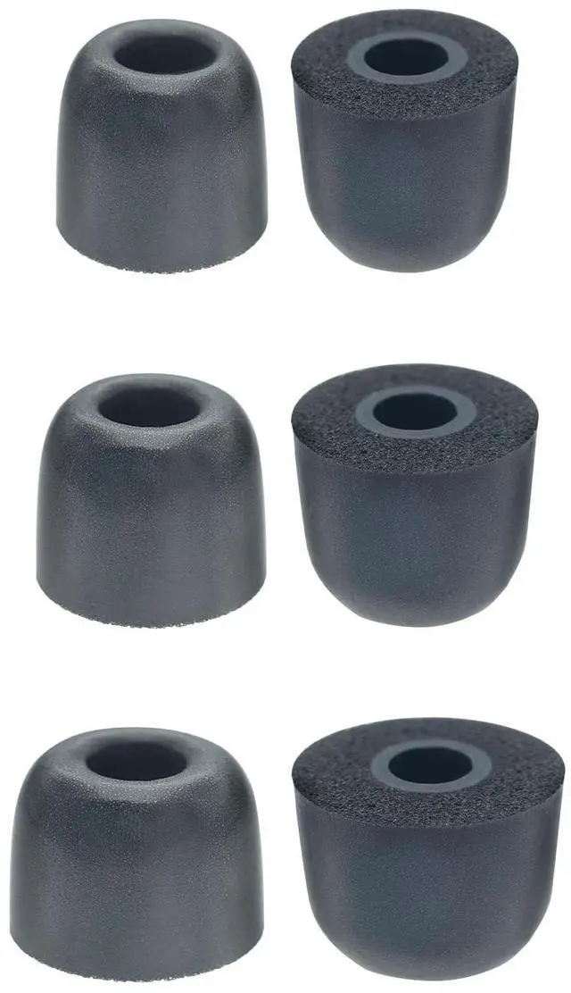 Main image of Replacement Eartips for Axil GS Extreme 2.0/3.0, XCOR PRO, S/M/L | Earbuds Foam Tips, Comfort Fit, 3 Pairs, Black
