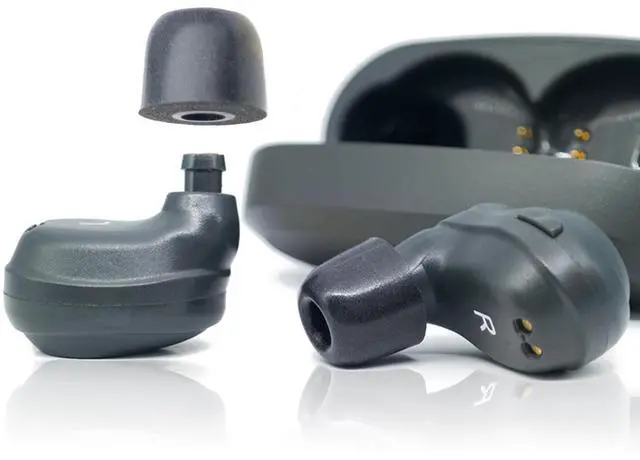 Alt view image 4 of 7 - Replacement Eartips for Axil GS Extreme 2.0/3.0, XCOR PRO, S/M/L | Earbuds Foam Tips, Comfort Fit, 3 Pairs, Black
