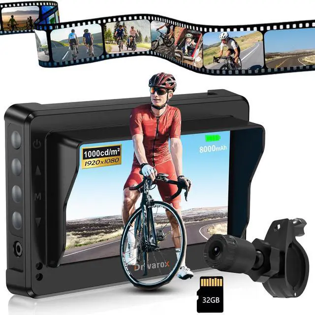 Main image of Bicycle Rear View Camera with Loop Recording, TF Card | 4.3'' 1080P Monitor,8000mAh Battery, Night Vision Function,110° Wide Angle,for Bicycle, Mountain, Road Bike